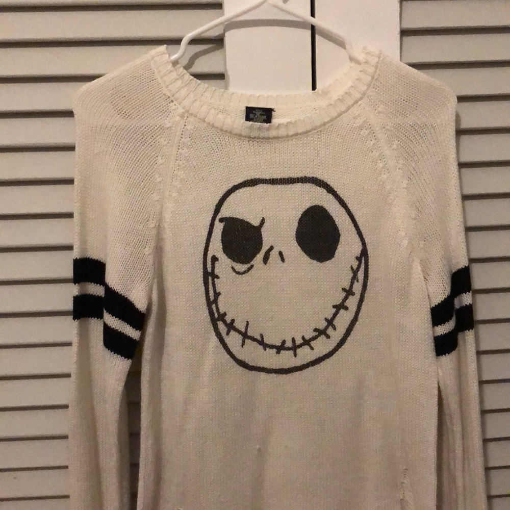 distressed Jack Skellington sweater